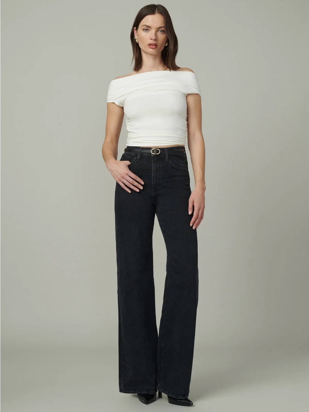 Joe’s Jeans Black The Mia High Rise Wide Leg Denim Jeans in Bewitched 27 - Picture 1 of 15